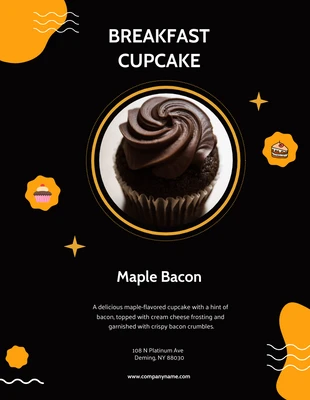 Free  Template: Breakfast Cupcake Flyer Template