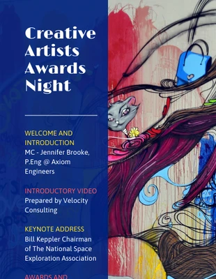 premium  Template: Artist Awards Gala Event Program Template