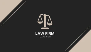 Free  Template: Black And Beige Professional Lawyer Business Card