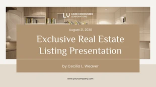 Free  Template: Minimalist Real Estate Listing Presentation Template