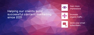 premium  Template: Vibrant Content Marketing Services Facebook Banner