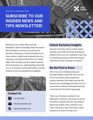 business  Template: Technology News Newsletter Template