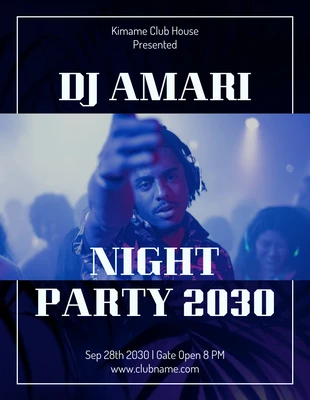 Free  Template: DJ Night Party Event Flyer Template