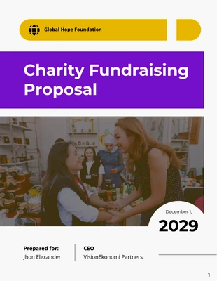 premium  Template: Charity Fundraising Proposal Template