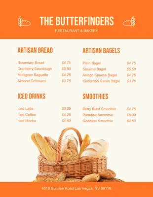 business  Template: Beige And Orange Modern Bakery Menu