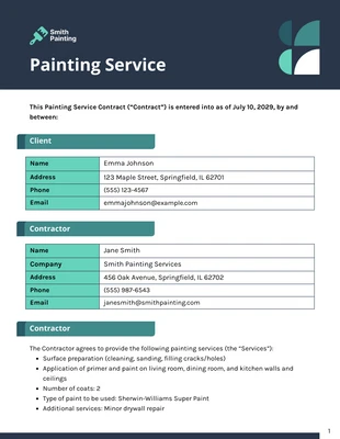 premium  Template: Painting Contract Template