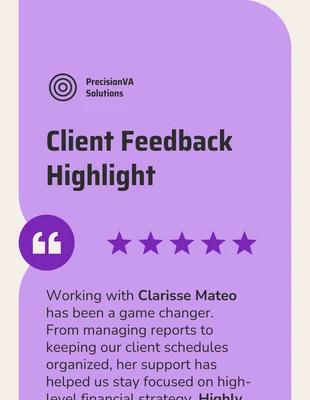 premium accessible Template: Client Feedback Highlight Instagram Story Template