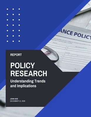 Free  Template: Policy Research Report Template