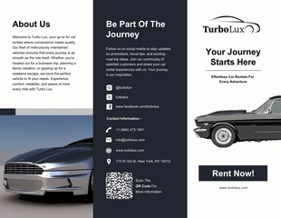 Free interactive Template: Car Rental Services Brochure