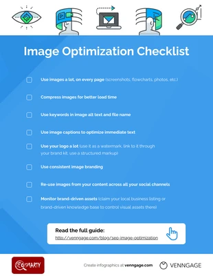 Free interactive Template: Image Optimization SEO Checklist Template