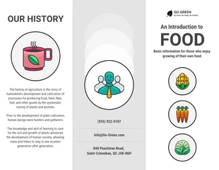 business  Template: Farm Fresh Food Tri Fold Brochure Template