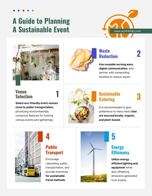 premium  Template: A Guide to Planning A Sustainable Event Infographic Template