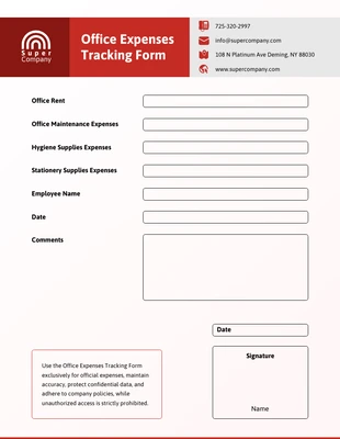 premium  Template: Tracking Form Template