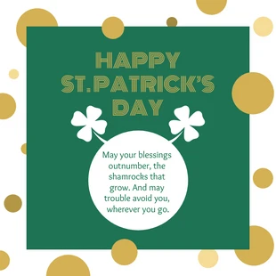 premium  Template: Polka Dots St. Patricks Day Instagram Post