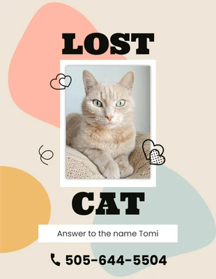 Free  Template: Pastel Calm Help for Cat Orange