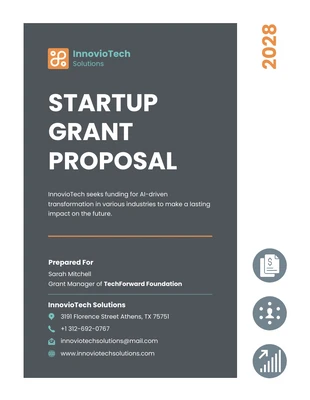 premium  Template: Modern Startup Grant Proposal Template