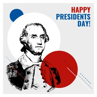 premium  Template: Gray Abstract Presidents Day Instagram Post