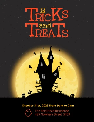 premium  Template: Tricks and Treats Halloween Event Flyer Template