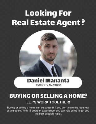 Free  Template: Real Estate Agent Recruiting Flyer Template