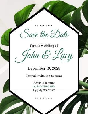 premium  Template: Diamond Wedding Save The Date Invitation