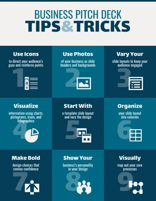 business  Template: Business Pitch Deck Design Tips Infographic List Template