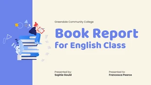 Free  Template: Book Report For English Class Presentation Template