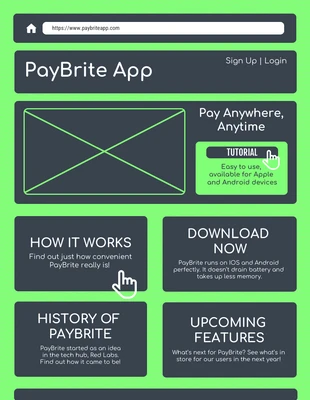 Free  Template: App Wireframe Template