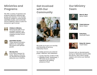 Brown And Grey Clean Simple Minimalist Church Brochure - Page 2