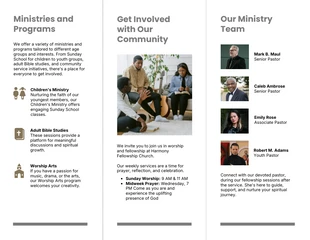 Brown And Grey Clean Simple Minimalist Church Brochure - Page 3