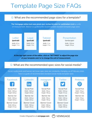 premium  Template: Page Size FAQs Infographic Template