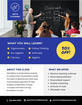 Free  Template: Home Tuition Poster Flyer Template