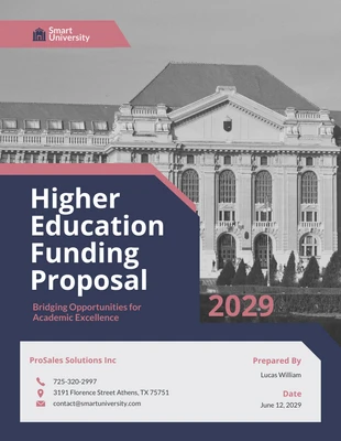 Free  Template: Higher Education Funding Proposal Template