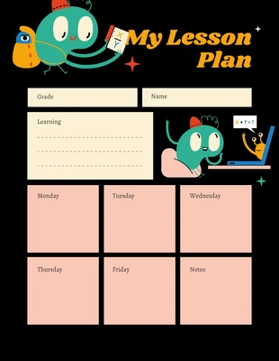 Free  Template: Free Illustration Lesson Plan Template