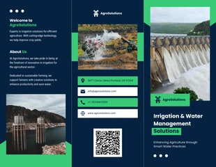 Free interactive Template: Irrigation and Water Management Brochure Template