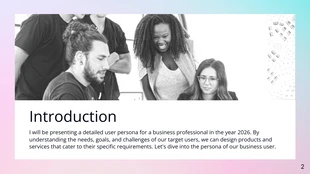 Pastel Pink Gradient Business User Persona Presentation - Page 2