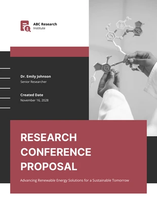 Free  Template: Research Conference Proposal Template