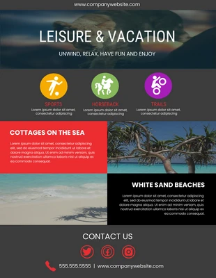 premium  Template: Leisure and Vacation Flyer Template