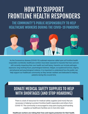 business  Template: Support Frontline Healthcare Workers Infographic Template