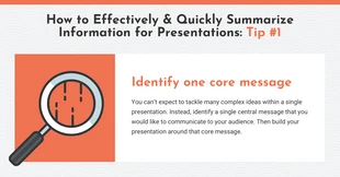 Free  Template: Orange Summarize Presentations Tips LinkedIn Post