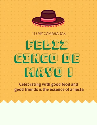 Free  Template: White Yellow Cinco De Mayo Template