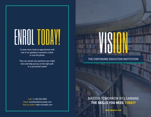 business  Template: College Marketing Pamphlet Template