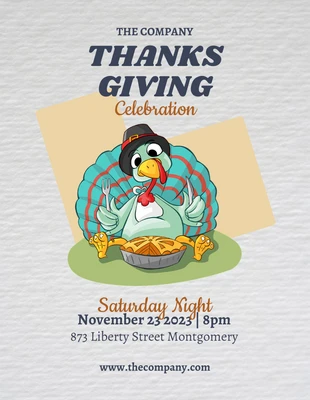 Free  Template: Texture Thanksgiving Celebration Flyer Template