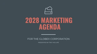 Free  Template: Clean Marketing Agenda Presentation Template