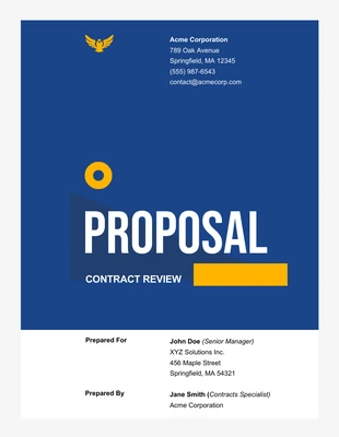 Free  Template: Contract Review Proposal Template