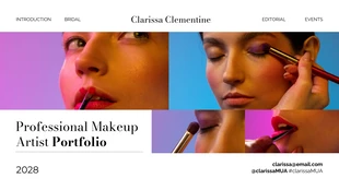 premium  Template: Layout Makeup Artist Portfolio Presentation Template