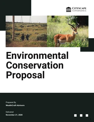 Free  Template: Environmental Conservation Proposal Template