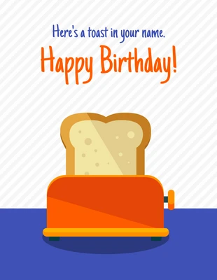 Free  Template: Funny Birthday Toast Card