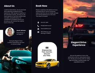 Free  Template: Elegant Car Brochure Template