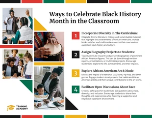 premium  Template: Celebrating Black History Month in Schools Infographic Template