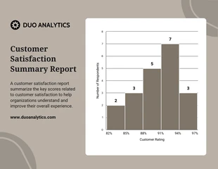 premium  Template: Customer Satisfaction Summary Histogram Report Template